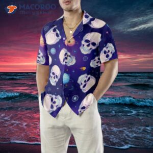 skull planet out of space hawaiian shirt 4