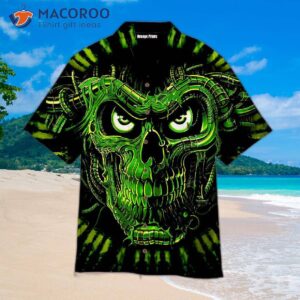 skull printed hawaiian shirts 1
