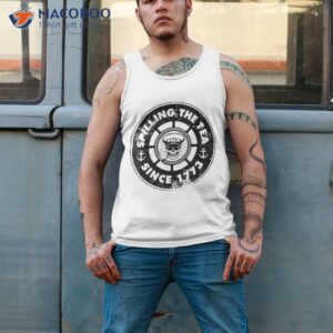 skull sailboat wheel spilling the tea since 1773 4th of july shirt tank top 2