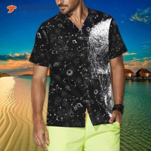 skull space galaxy constellation hawaiian shirt 2