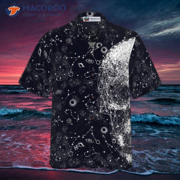 Skull Space Galaxy Constellation Hawaiian Shirt