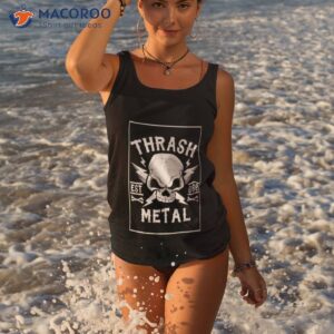 skull thrash est 666 metal shirt tank top 3