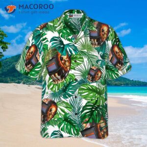 skull welding helmet tropical hawaiian shirt 3