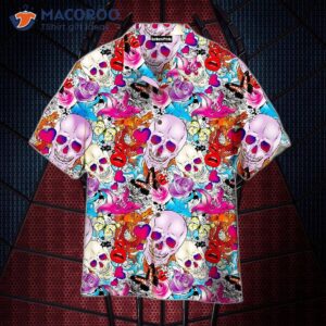 Skulls And Roses Hawaiian Shirts