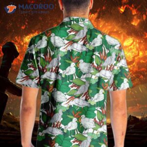 Sky-blue Seagull Hawaiian Shirt