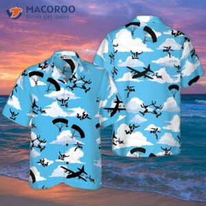 Skydiving-pattern Hawaiian Shirt