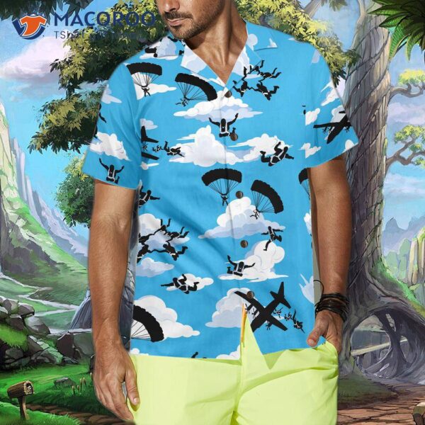 Skydiving-pattern Hawaiian Shirt