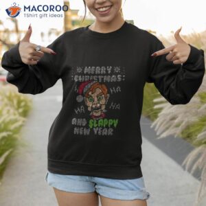 slappy new year ugly christmas sweater goosebumps shirt sweatshirt