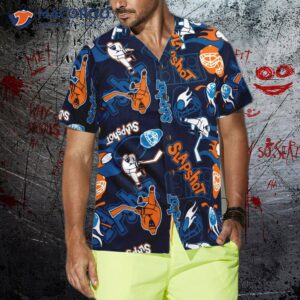 slapshot hockey pattern hawaiian shirt 2