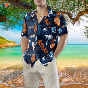 slapshot hockey pattern hawaiian shirt 4