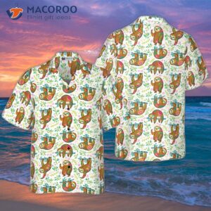 Sloth Flower Hawaiian Shirt