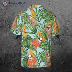 sloth with tropical fruit shirt for s hawaiian 1