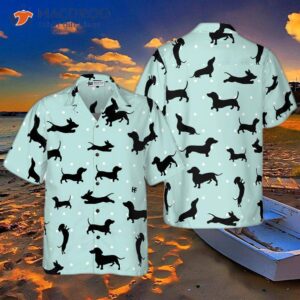 small dachshund patterned hawaiian shirt 0