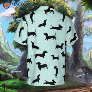 small dachshund patterned hawaiian shirt 1