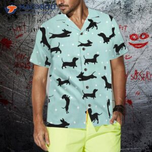 small dachshund patterned hawaiian shirt 2