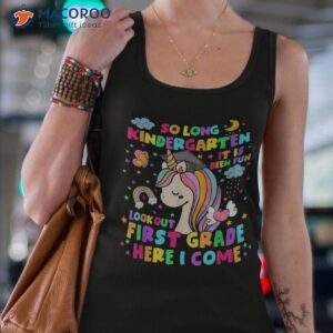 so long kindergarten first grade here i come back to school shirt tank top 4