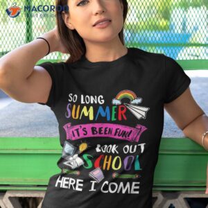 so long summer back to school kids vacation shirt tshirt 1