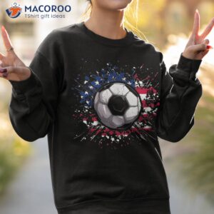 soccer ball american flag 4th of july kids boys shirt sweatshirt 2