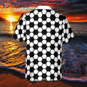 Soccer-ball-patterned Hawaiian Shirt