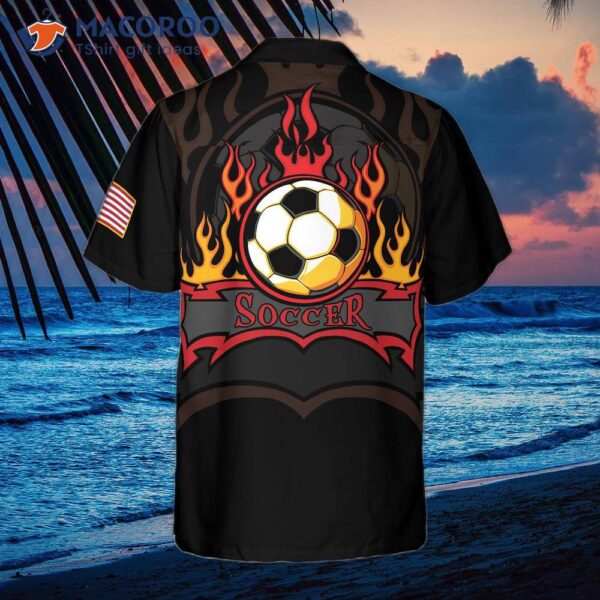 Soccer-flamed Hawaiian Shirt