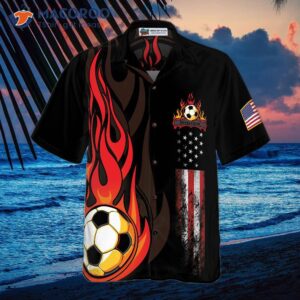 soccer flamed hawaiian shirt 3