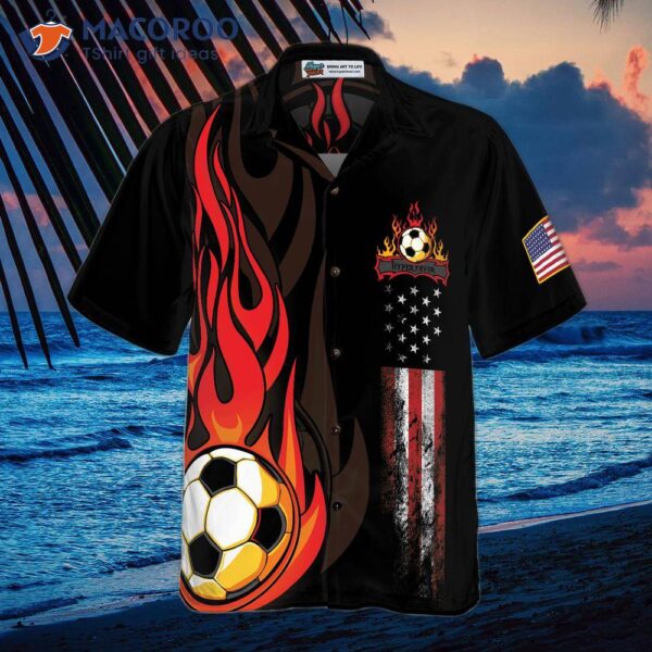 Soccer-flamed Hawaiian Shirt