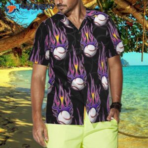 softball with a hotrod flame hawaiian shirt 3