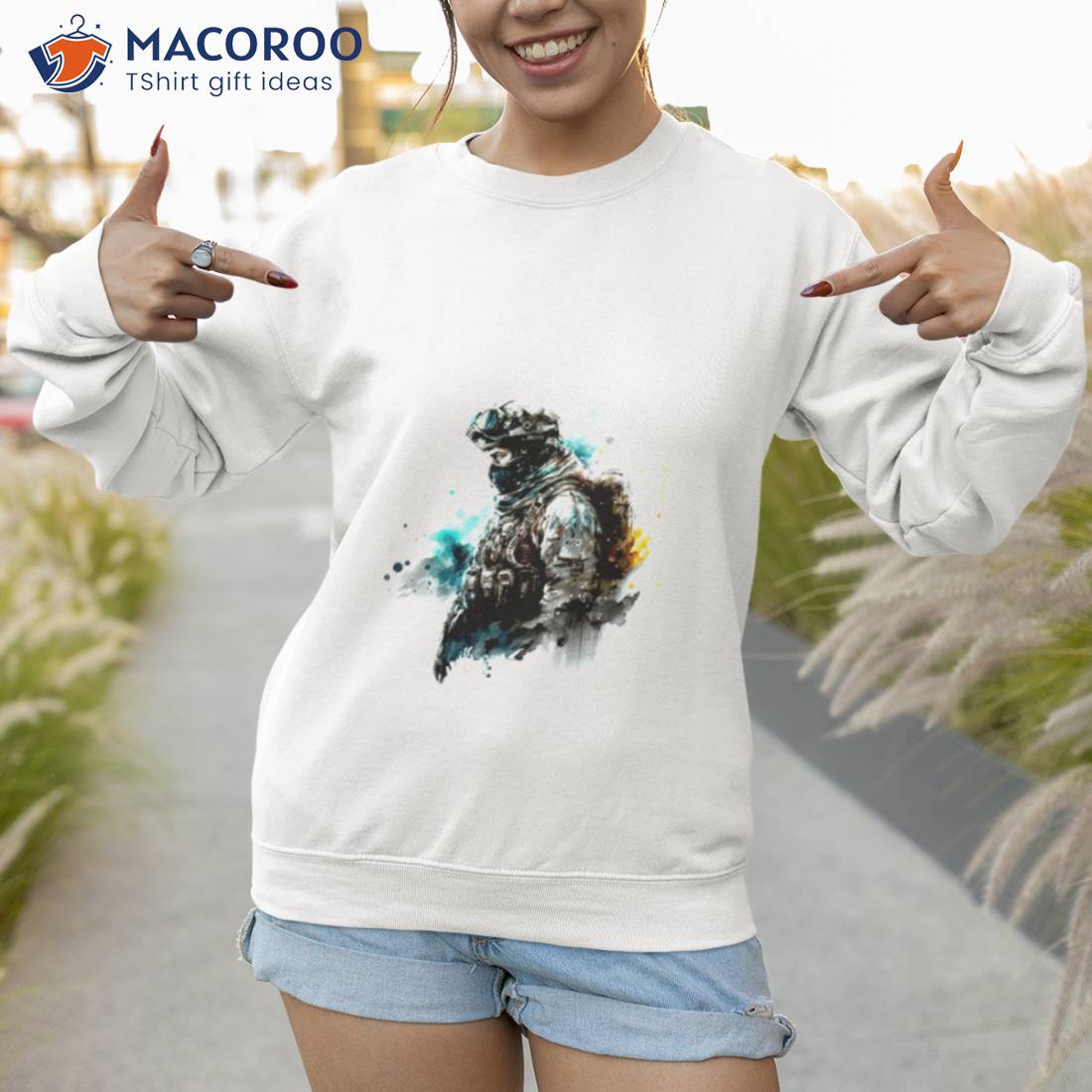 Soldier Watercolor Battlefield Shirt Soldier Watercolor Battlefield Shirt