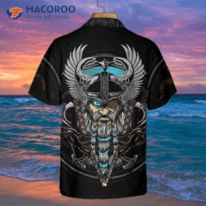 Son Of Odin Viking Hawaiian Shirt With Axe Pattern