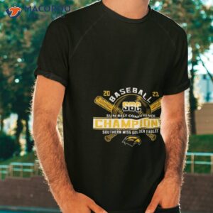 southern miss golden eagles 2023 sun belt baseball conference champions shirt tshirt