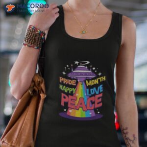 space rainbow retro pride month happy love peace shirt tank top 4