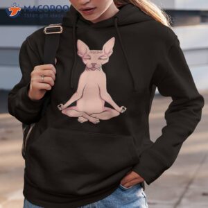 sphynx cat yoga meditation breeder hairless pet lover shirt hoodie 3