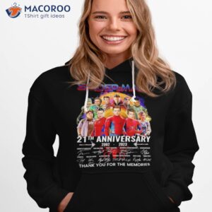 spider man 21th anniversary 2002 2023 thank you for the memories signatures shirt hoodie 1