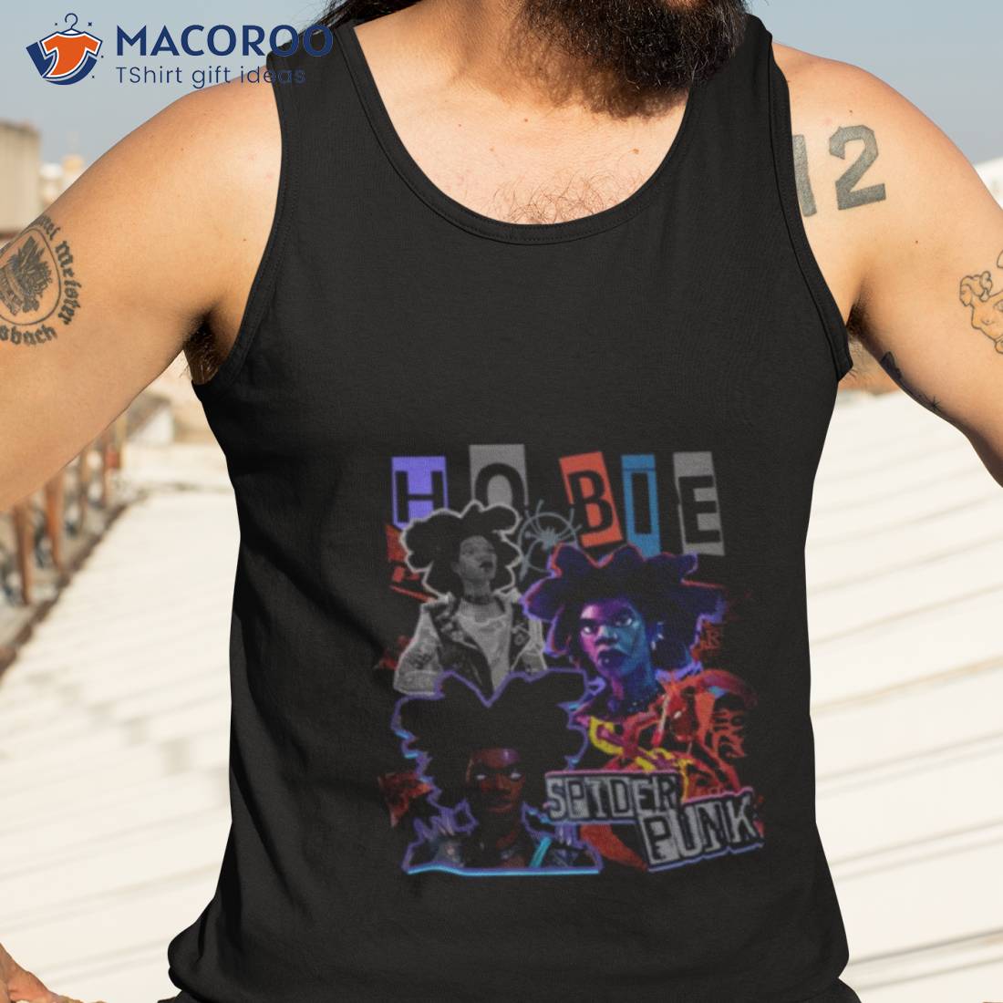 Spider Punk Collage Design Hobie Brown Shirt Spider Punk Collage Design Hobie Brown Shirt
