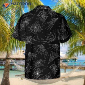 spiderweb goth hawaiian shirt 1