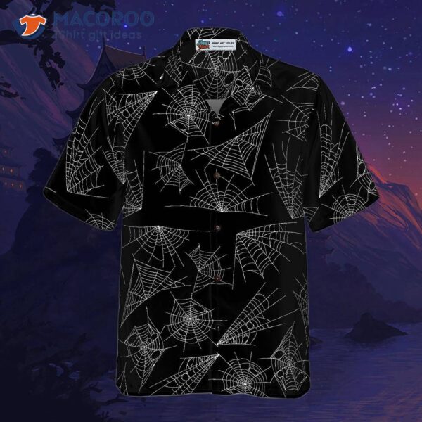 Spiderweb Goth Hawaiian Shirt