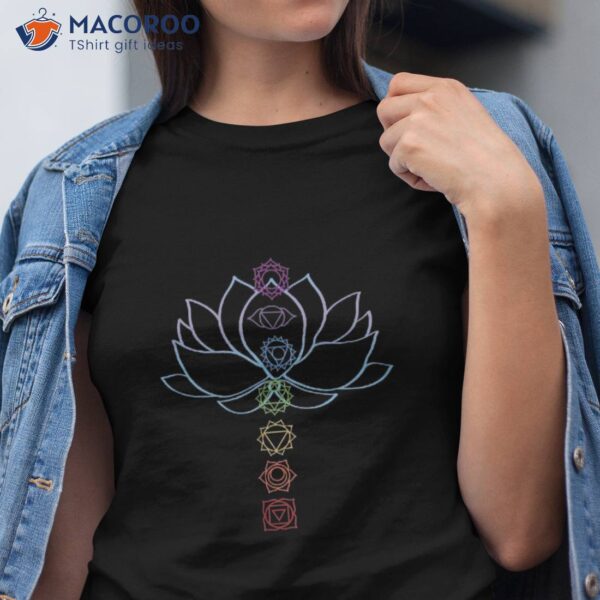 Spiritual Zen Lotus Flower Chakras Aligned Yoga Lover Shirt