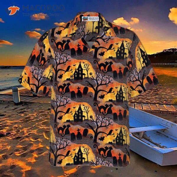 “spooky Night Halloween Hawaiian Shirt: Shirt For And “