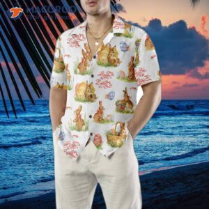 spring easter hawaiian shirt bunny and shirt for 4