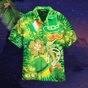 St. Patrick’s Day Green Shamrock Hawaiian Shirts