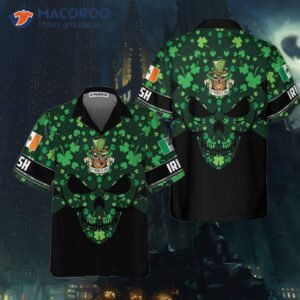 St. Patrick’s Day Skull Hawaiian Shirt, Cool Gift