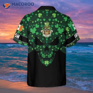 St. Patrick’s Day Skull Hawaiian Shirt, Cool Gift