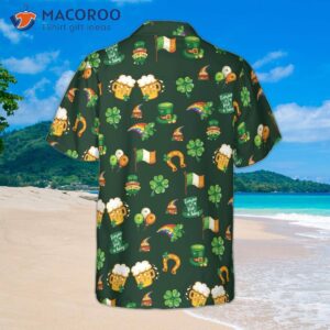 St. Patrick’s Day Symbol Seamless Pattern Hawaiian Shirt