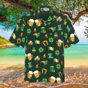 st patrick s day symbol seamless pattern hawaiian shirt 3