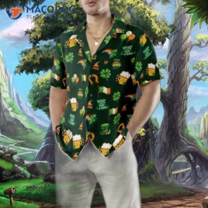 st patrick s day symbol seamless pattern hawaiian shirt 4