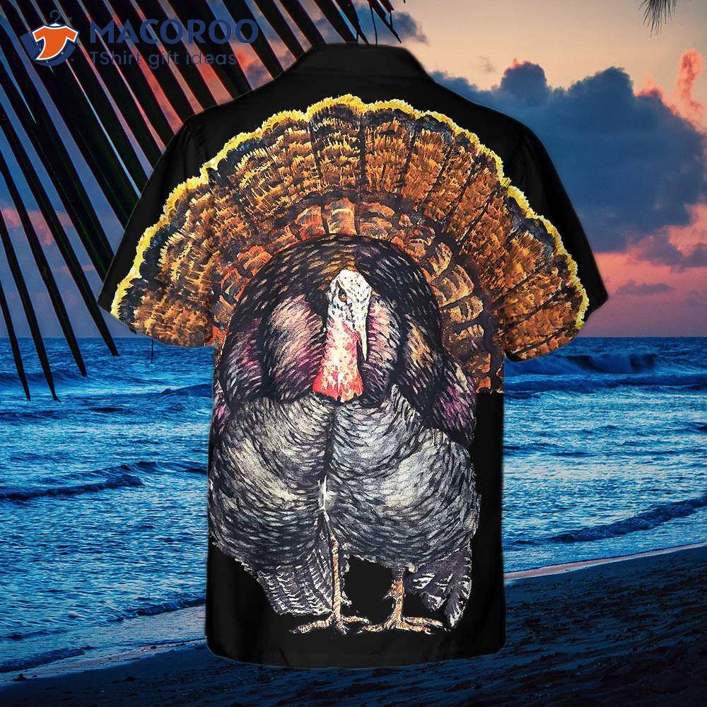 Standing Black Turkey Hawaiian Shirt, Thanksgiving Gobble Gift For Day Standing Black Turkey Hawaiian Shirt, Thanksgiving Gobble Gift For Day