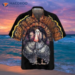 Standing Black Turkey Hawaiian Shirt, Thanksgiving Gobble Gift For Day 2 standing black turkey hawaiian shirt thanksgiving gobble gift for day 2