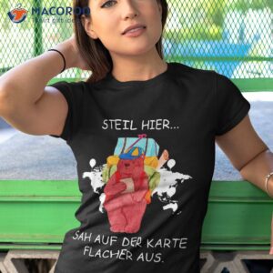 steil hier sah auf der karte flat aus hikern climbing shirt tshirt 1