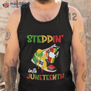 stepping into juneteenth 1865 pride black african american shirt tank top