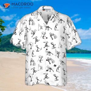 stick figures playing golf version 2 hawaiian shirt 3
